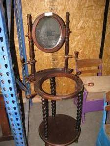 lot 121 image: Vintage Barley Twist Wash Stand(no bowl)