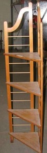 lot 125 image: Wooden corner shelf stand