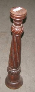 lot 133 image: Cathedral carved wood candle stick