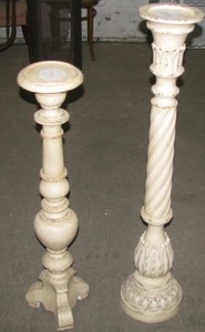 lot 134 image: Decorative standing candlesticks (2)