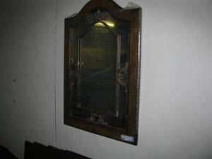 lot 144 image: WoodGlass Inlay wall mirror