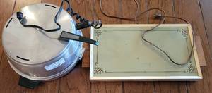 lot 57 image: VINTAGE MIRRO ELECTRIC PAN AND MORE AS SHOWN.