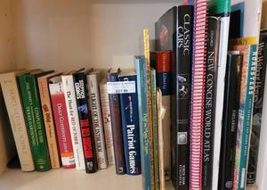 lot 90 image: LOT OF ASSORTED BOOKS AS SHOWN.