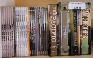 lot 92 image: AVIATION 24 DVD SET PLUS MILITARYWAR DVD SETS AS SHOWN.