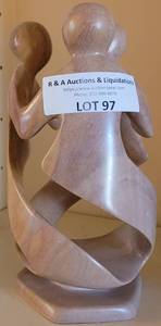 lot 97 image: CARVED SOAPSTONE SCULPTURE IN STYLE, COLOR, AND CONDITION SHOWN.