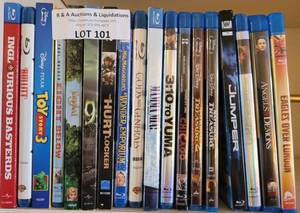 lot 101 image: LOT OF 18 BLUE-RAY DVD MOVIES AS SHOWN. YOUR BID X 18