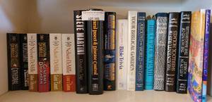 lot 105 image: LOT OF ASSORTED BOOKS AS SHOWN.