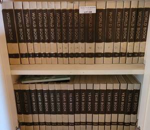 lot 108 image: ENCYCLOPEDIA SET AS SHOWN.