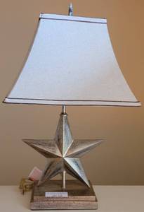 lot 112 image: LAMP WITH SHADE IN STYLE, COLOR, AND CONDITION SHOWN. TESTED AND WORKING.