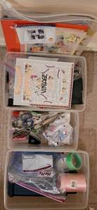 lot 136 image: MIXED LOT OF CRAFTING  SCRAPBOOKING SUPPLIES AS SHOWN.