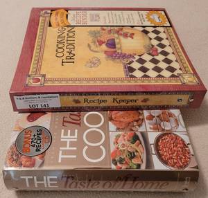 lot 141 image: LOT OF 2 NEW, UNOPENED COOKINGRECIPE BOOKS AS SHOWN.