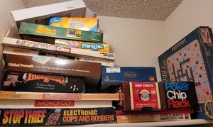 lot 162 image: ASSORTED BOARD GAMES AND MORE AS SHOWN.