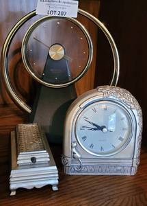 lot 207 image: ASSORTED CLOCKS AND MORE AS SHOWN.