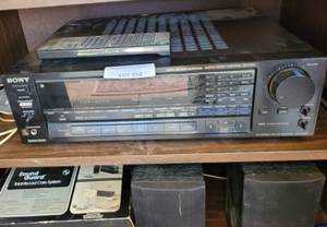 lot 254 image: SONY AUDIO VIDEO CONTROL CENTER  RECEIVER MODEL STR-AV820 PLUS YAMAHA SPEAKERS AND MORE AS SHOWN.