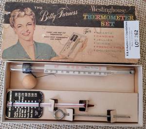 lot 262 image: VINTAGE 1950S WESTINGHOUSE THERMOMETER SET THE BETTY FURNESS IN ORIGINAL BOX AS SHOWN.