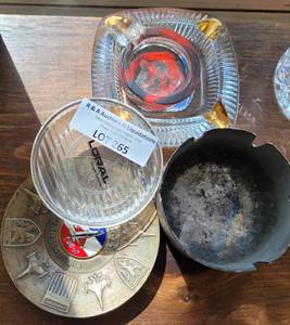 lot 265 image: ASSORTED ASHTRAYS AS SHOWN.