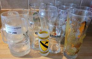 lot 290 image: ASSORTED GLASSES AS SHOWN.