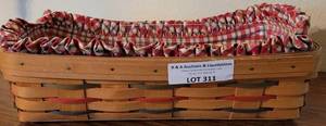lot 311 image: LONGABERGER COLLECTORS CLUB 2000 EDITION BASKET IN STYLE, COLOR, AND CONDITION SHOWN.