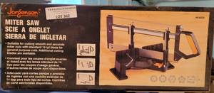 lot 362 image: JORGENSEN MITER SAW #64005 IN BOX AS SHOWN.