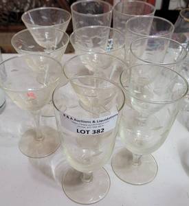 lot 382 image: LOT OF WINE DRINKWARE IN STYLE SHOWN.