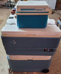 lot 390 image: LOT OF COOLERS AS SHOWN.