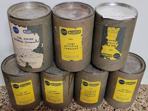 lot 409 image: VINTAGE CANS OF SEARS CRAFTSMAN POLISHING COMPOUND AS SHOWN.