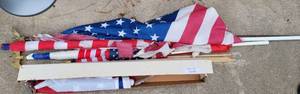 lot 423 image: LOT OF FLAGS IN ASSORTED SIZES, STYLES, AND CONDITIONS AS SHOWN.