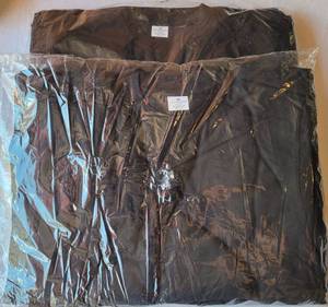 lot 169 image: LOT OF 2 PACKAGES OF NEW MEDIUM SIZE REGENERATED COTTON BLACK T-SHIRTS AS SHOWN. 12 PER PACK (YOUR BID X 2)