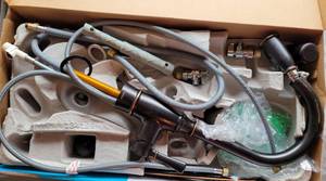 lot 184 image: MOEN PULLDOWN KITCHEN PULL FAUCET NOELL 1002-148-010 IN BOX AS SHOWN. APPEARS COMPLETE