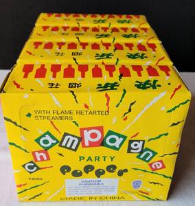 lot 231 image: LOT OF 4 BOXES OF CHAMPAGNE PARTY POPPERS T8502 AS SHOWN. (YOUR BID X 4)