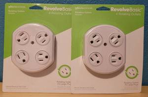 lot 29 image: Lot of 2 New White 360 Electrical 36031 Revolve Basic 4 Rotating Adapter as shown. (Your Bid x2)
