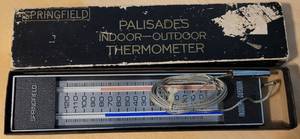 lot 31 image: Vintage Springfield Palisades Thermometer #1102 With Original Box as shown.
