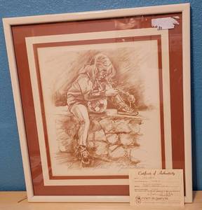 lot 33 image: Original Judie Martin Lithograph Laces II Signed and Numbered 118150 With COA as shown. Approx. 17.75 W x 19.5 H.