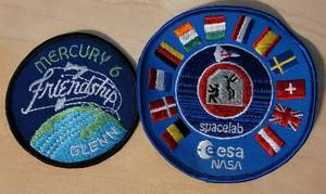 lot 35 image: Lot of 2 new, unused NASA Patches as shown.