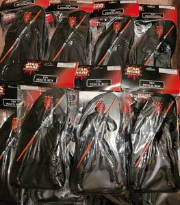 lot 42 image: Lot of 19 Star Wars Episode 1 Tin Pencil Box In Packaging as show. (Your Bid x 19)