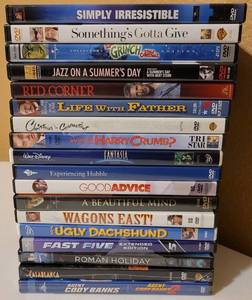 lot 58 image: Lot of 18 Assorted DVD Movies as shown. (Your Bid x 18)