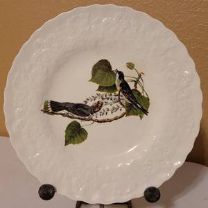 lot 66 image: Vintage Alfred Meakin England Nacional Audubon Society Placa Tyrannus Plate #79 as shown. Approx. 10.25 Diameter.