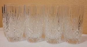 lot 74 image: Lot of 8 Heavy Crystal Glasses as shown. (Your Bid x 8)