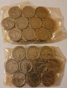 lot 93 image: LOT OF 2 BELT BUCKLES MADE OF VINTAGE BUFFALO NICKELS AS SHOWN. (YOUR BID X 2)
