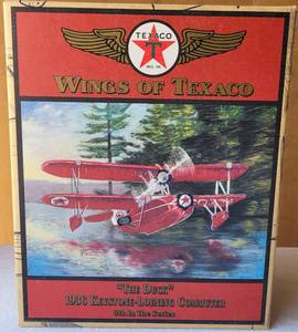 lot 158 image: 2000 WINGS OF TEXACO 1936 KEYSTONE-LOENING COMMUTER DIE CAST METAL COIN BANK IN ORIGINAL BOX AS SHOWN.
