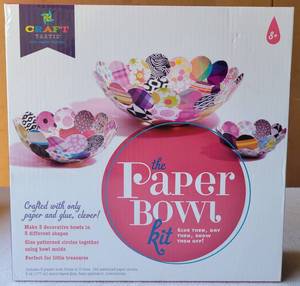 lot 162 image: CRAFT-TASTIC THE PAPER BOWL KIT IN UNOPENED BOX.
