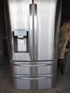 lot 2 image: LG- 28-Cu ft. SMART, French Door Refrigerator, With Lower- 2 separate freezer drawers, Model LMXS28626s04,