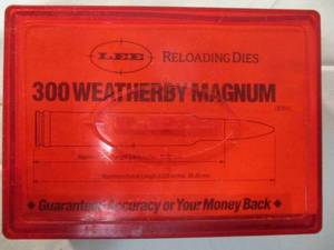 lot 65 image: LEE PRECISION, INC. 300- WEATHERBY Mag. 2-pc. Die Set, #90558- Reloading Equipment