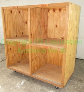 lot 117 image: Custom built storage unit, approx. 4ft x 4ft x 2ft
