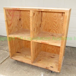 lot 118 image: Custom built storage unit, approx. 4ft x 4ft x 2ft