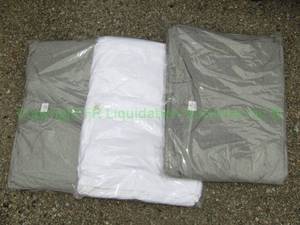 lot 108 image: Regenerated cotton shirts in unopened packs of 12, 3 packages total, sizes L and M