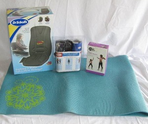 lot 113 image: Dr Scholls massage seat, Bell fitness kit and more as shown