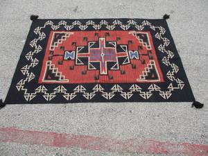 lot 53 image: 4-Ft. x 6-Ft.-100 % Genuine Hand Knotted Woolen Oriental  Rug  Carpet Of Pakistan, From Saleem Carpets,  Made in Pakistan.