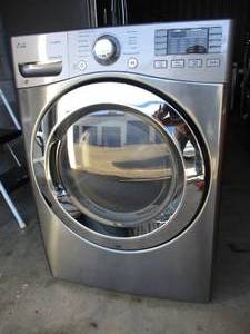 lot 15 image: LG,  7.4 cu ft. Electric Front Load Dryer, Model-DLEX3370V, With 10-Drying Cycles