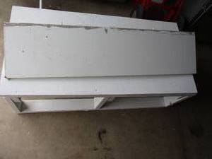 lot 41 image: Shop Made, HD Shop  Patio Table, And Wall Shelf.